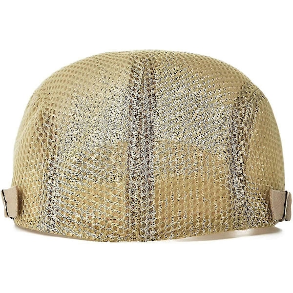 Herre Åndbar Mesh Sommerhat Justerbar Newsboy Beret Ivy Flat Cap