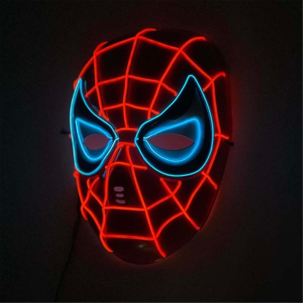 Halloween Party Rekvisiitta Hehkuva Spider-Man Mask Red