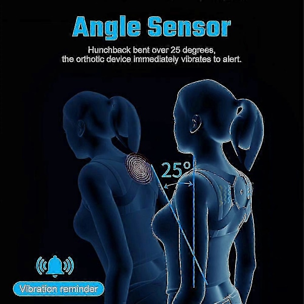 Smart Sensor Vibration Smart Posture Corrector, Rygstøtte til Børn
