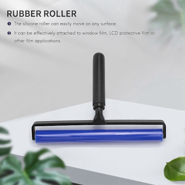 12 Tommer Bred Lim Silikon Blød Gummi Pasting Rulle Squeegee Rulle Hjul Antistatisk Dæmper A