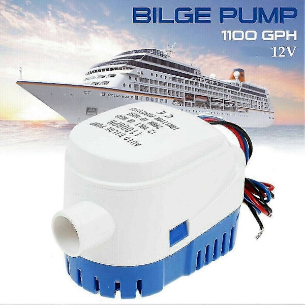 12v 1100gph Båt Automatisk Lensevannpumpe Rv Auto Senkbar Pumpe