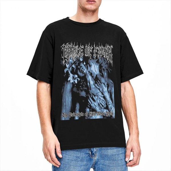 Cradle Of Filth Extreme Metal Band T-paidat The Principle Of Evil Made Flesh Asusteet T-paita Crew Neck T-paidat Puuvilla Gray XXL