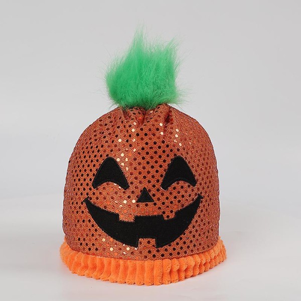 Ny Halloween Pumpa Hatt Plyschleksak Söt Halloween Devil Hat Doll Pumpkin Hat