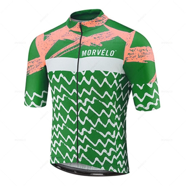 Morvelo Kesä Miesten Pyöräilyneulesarja Set Pyörä Vaatteet MTB Pyörä Vaatteet Lyhythihaiset Urheilut Ropa Maillot Ciclismo jersey 13 3XL