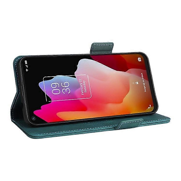 Kompatibelt för TCL 10L/10 Lite Hårdvarudesign Ställ Magnetisk Stängning Läder Mobiltelefonfodral Skydd med Plånbok Blue