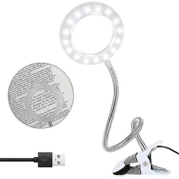 LED Forstørrelseslampe, Klemme