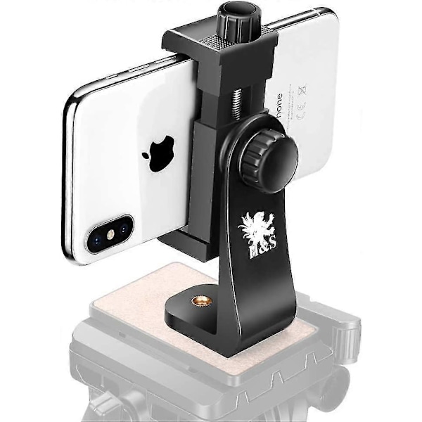 Zk- iPhone Stativ - Universelt Smarttelefonstativ med 360 Graders Rotasjon for Telefoner - Telefon Stativ Adapter med Justerbar Klemme - Telefontilbehør