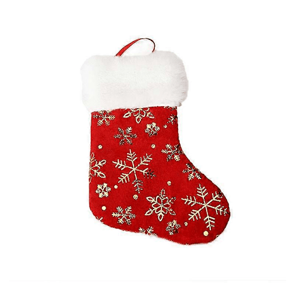 Julestrømper, rød og hvid personliggjort jul