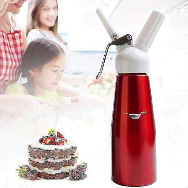 2024 500 ml flødedispenser, aluminium, med 3 dyser, til flødeskum