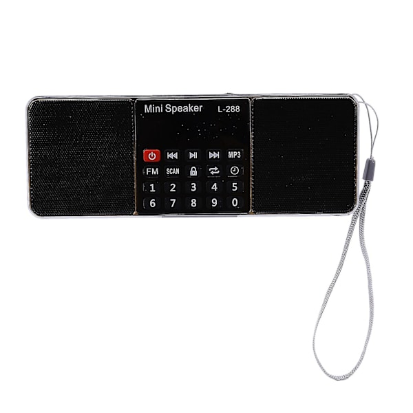Multifunktionell Digital FM Radio Media Högtalare MP3 Musikspelare Stöd TF Kort USB-enhet Med LED-Skärm