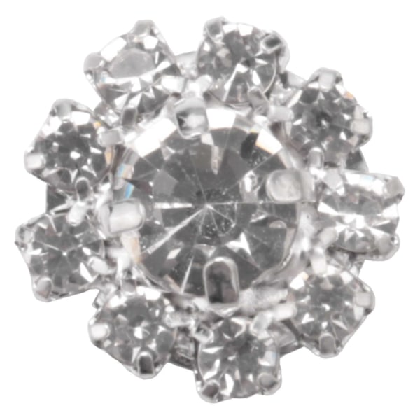 krystall strass knapp flatback dekorasjon 15mm 10 stk klar