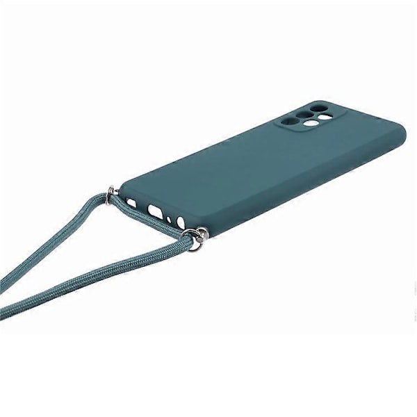 Kompatibelt Skal för Samsung Galaxy A52 4G / 5G / A52s 5G, Exakta Utskärningar, TPU-skydd med Långt Snöre Turquoise