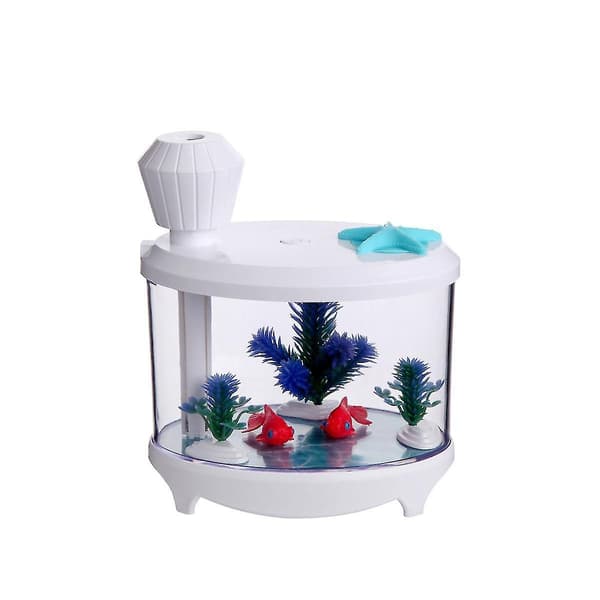 Akvarium Luftfuktare Diffuser Färgstarkt Nattljus Dc5v Usb Mini Mist Maker 460ml Vattendiffus