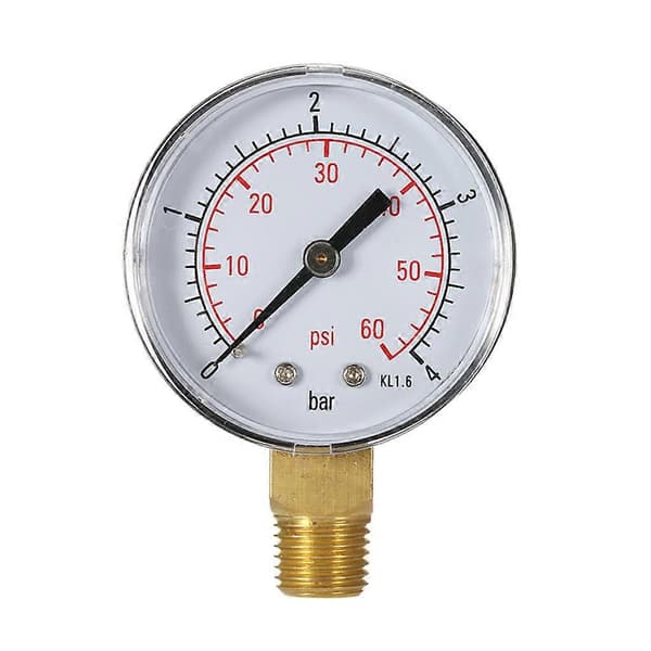 Praktisk trykmåler 0-4bar/0-60psi luftkompressor hydraulisk trykmåler