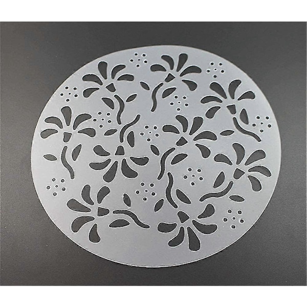 4-i-1 Plastik Kage Stencils Blomster Spray Stencils Bageri Værktøj Diameter 20cm bd