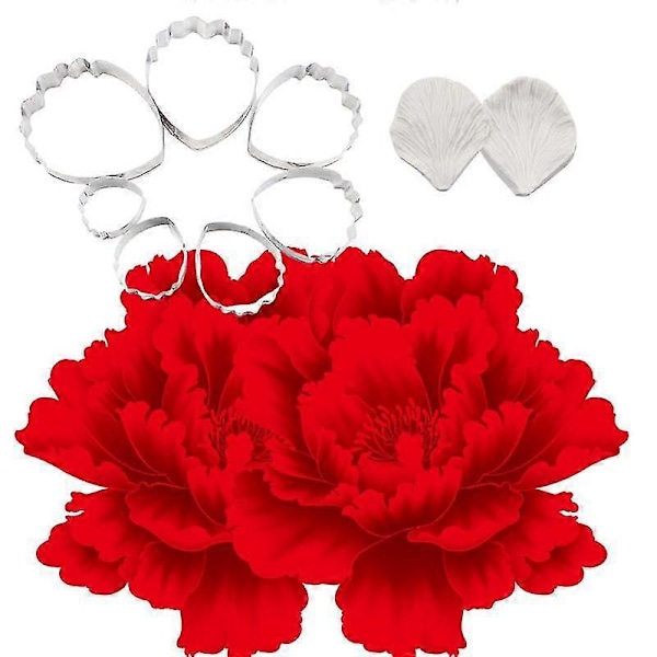 9 st/set Kakform Blomblad Form Bakform