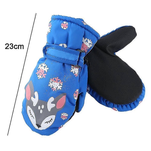 Vinterhansker for barn, vanntette skihansker for babygutter, vindtette og varme hansker for jenter
