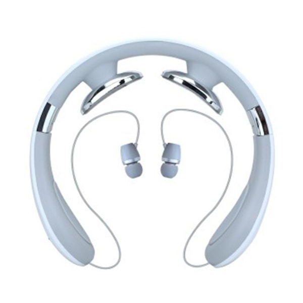 Multifunktionel skulder og nakke massager U-formet smart massager med Bluetooth headset White