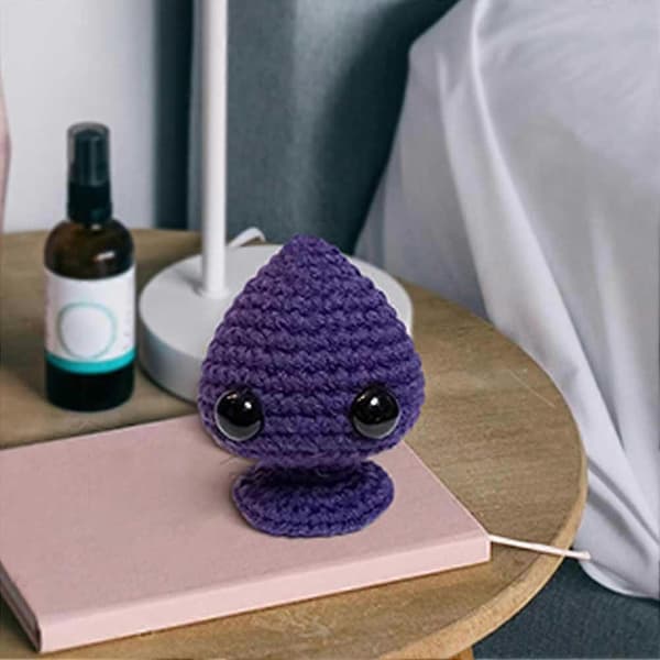Handgjord Emotionell Butt Plug Present, Unika Humoristiska Virkade Dockprydnader, Bra Presentidé Rose Red