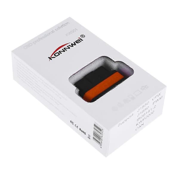 Konnwei Kw901 Elm327 Bluetooth 3.0 Obd2 Obdii Bilmotor Diagnostisk Kode Scanner