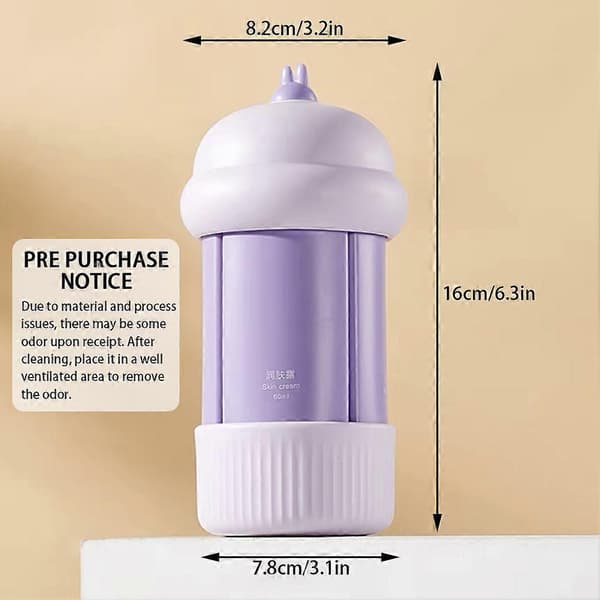 4-i-1 Resedispenser Resevänliga Toalettartiklar Behållare för Utomhusresor 2pcs