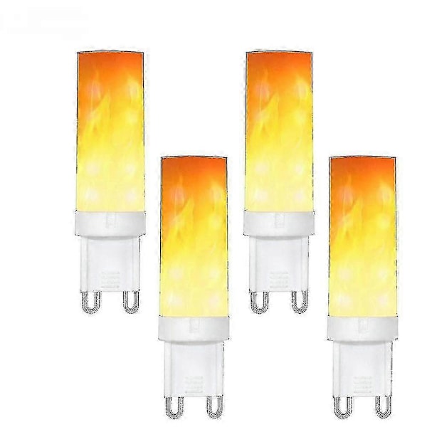 G9 Flam Lampa LED Glödlampa 0.5w PC Keramisk Färg 10lm 36*2835 Smd Ac 220-240v 1300-1700k 360 Grader [Energiklass A] 4-pack