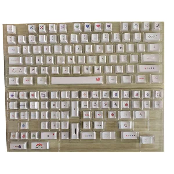 134 tangenter Keycap Dye Sublimation Cherry Profile för mekaniskt tangentbord Keycap
