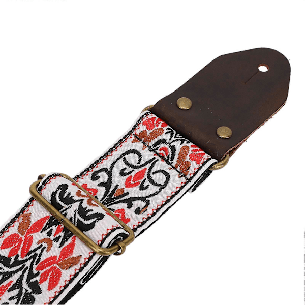 Gitarrband Förtjockat och Breddat Multifunktionellt Unikt Jacquardbroderi Gitarrband Vit
