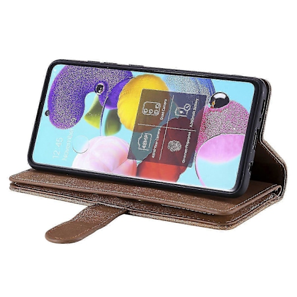 Til Motorola Moto G35 5G Etui PU Læder Telefon Cover med Lynlås Pung 9 Kort Slots Edition d