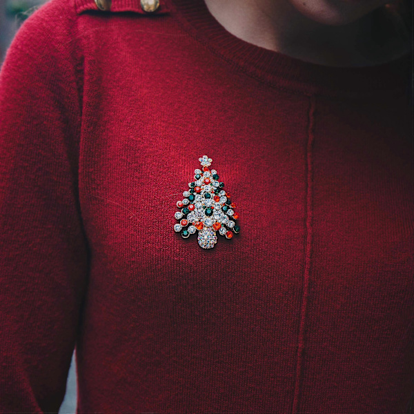 2 stk. juletræsbroche