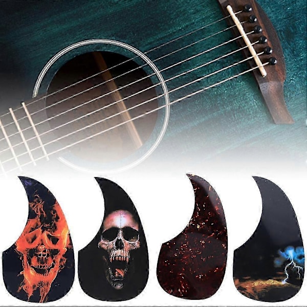 4 st Akustisk Gitarr Plektrumskydd PVC Skyddande Plektrum Skydd Musikinstrument Tillbehör