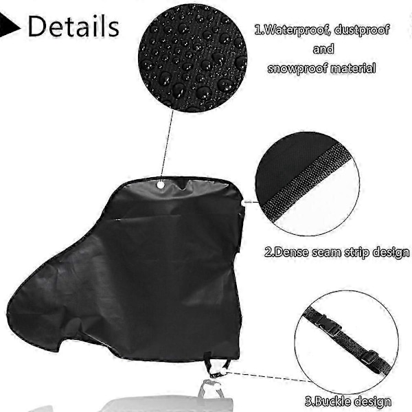 Dragkroksskydd för släpvagn, Universellt skydd för släpvagnar och husvagnar, Svart 40*87*62cm