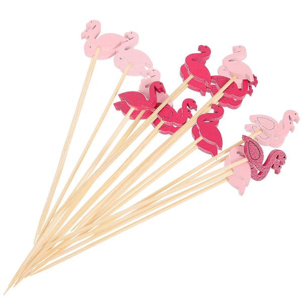 Fruktplock Tandpetare Grillspett Frukt Bambu Plock Party Födelsedagar Bröllop Fester Elegant Design 13,5x2,5cm Gaffelfrukter 100st