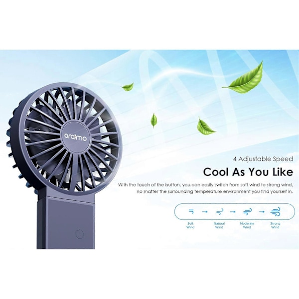 Oraimo OPC-F6N Bærbar Håndholdt Ventilator