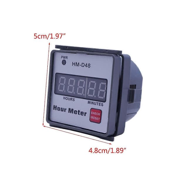 Digital timräknare 0999.99h Timer AC 220V för traktor timräknare