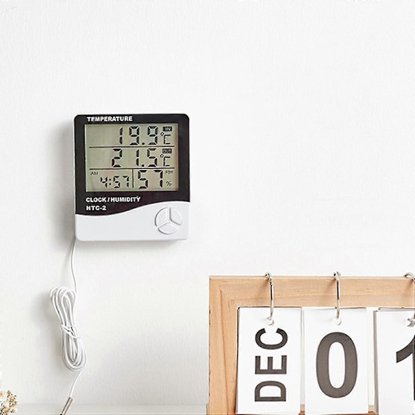 Alarmtermometer Lätt Multifunktionell Lättanvänd Digital Alarmtermometer för Gåvor