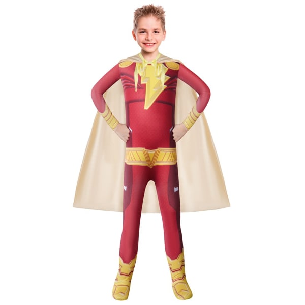 2023 Halloween cos vaatteet supersankari lasten cosplay yhdistetyt puvut red 130cm