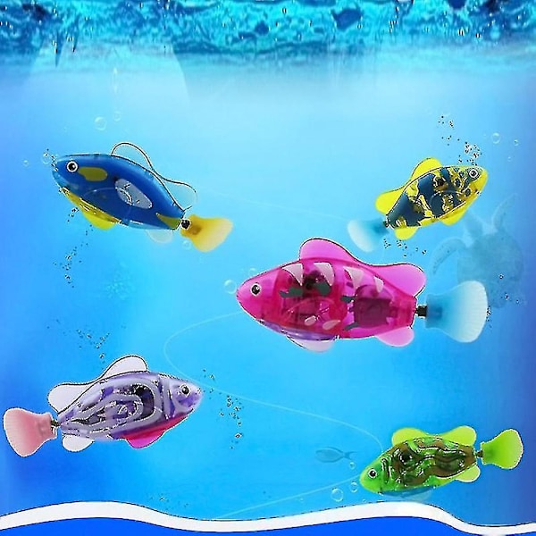 Elektronisk fisk aktiverad batteridriven leksak Barn Pet Holiday Gift Can Sims