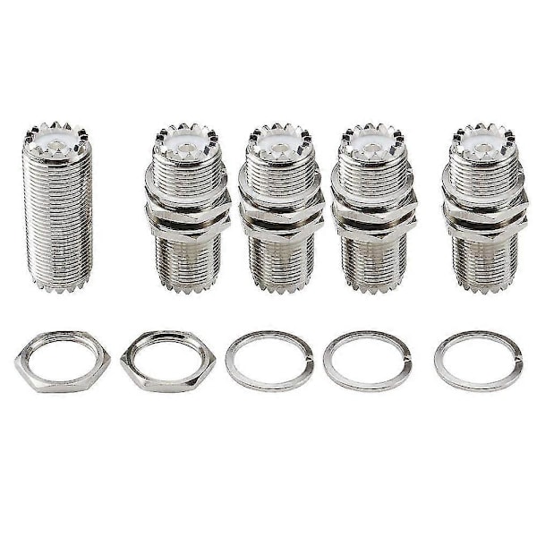 5 st Adapter UHF Hona M16 Mutter Skott till SO239 Jack Panelmonteringskontakt-haoyi