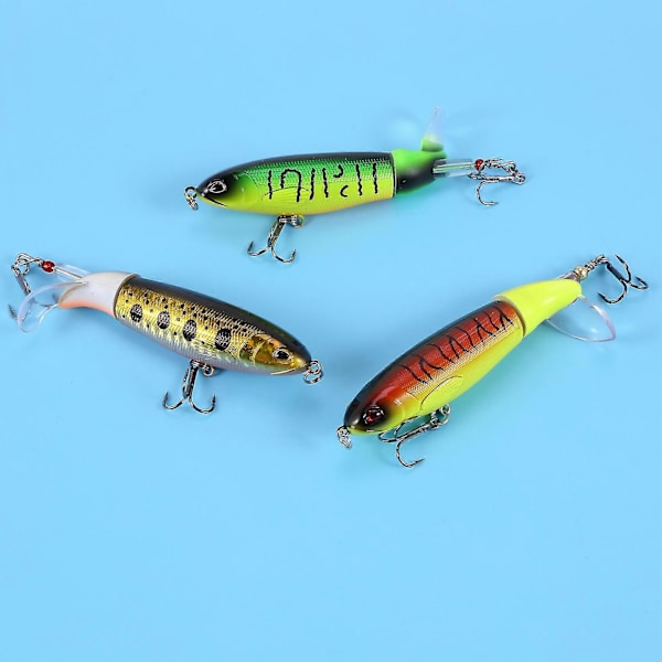 8 stk. Whopper Plopper 11cm 15g Flydende Popper Fiskeagn Kunstigt Hård Agn Wobbler Roterende Ta