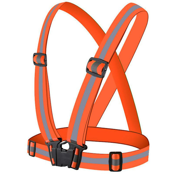 Hi Viz Vis Vest Night turvavyö Näkyvyys heijastava liivin hihna juoksuhihna Orange
