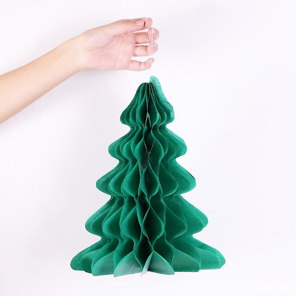 Jul Honeycomb Papper Hängande dekorationer Vikbara papper Lykta Fest Honeycomb Hängande Hänge Ornament Julgran Rekvisita Christmas Tree 1PCS