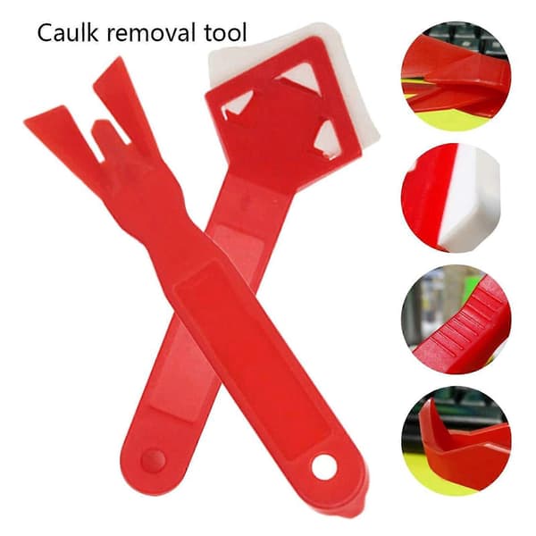 2x Glaslim Vinkelskraber Plastskraber Glasforsegling Fugemasseformfjerner