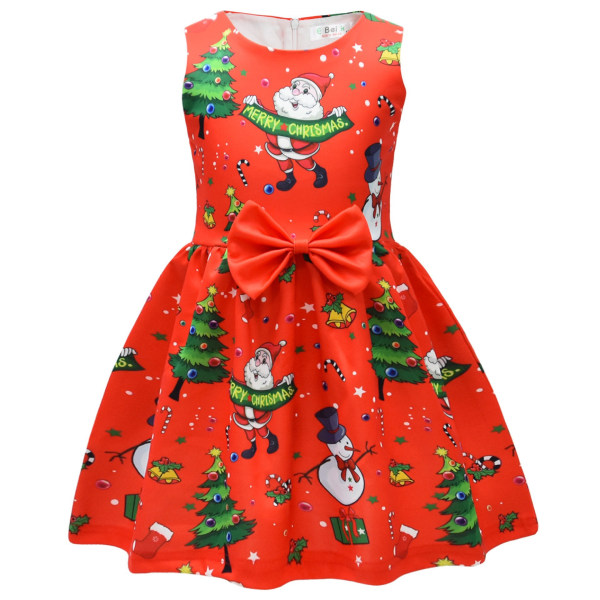 Jenter Cosplay Dress Bowknot Dress Christmas Halloween Party 140cm