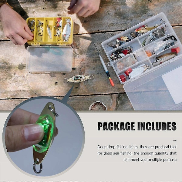 10 stk LED Fiskeblinkere Fiske-skjeer Under vann Blinker Bass Halibut Blinker Trolling Dyp Slipp Fiske Lys