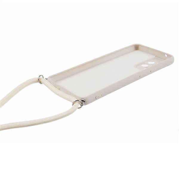 Kompatibelt Skal för Samsung Galaxy A52 4G / 5G / A52s 5G, Exakta Utskärningar, TPU-skydd med Långt Snöre White