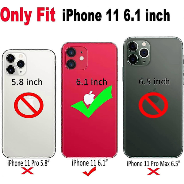 iPhone 11 Skal, Blommönster Sött Mode för Kvinnor Flickor Män med 360 Graders Roterande Ringhållare Ställ Mjuk TPU Stötsäkert Skydd för iPhone 11