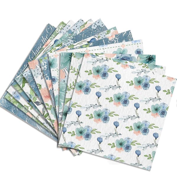 24 st Materialpapper Utsökta blommönster Scrapbooking Papper DIY Hantverksmaterial för Hem Skola