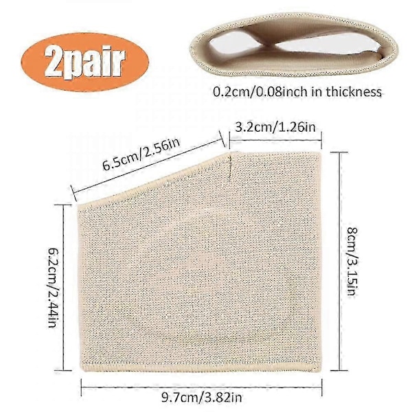 2 Par Metatarsal Puder, Åndbare Bløde Gel Ball Of Foot Cushion Puder Metatarsal Puder Til Lindring af Forfodssmerter Mortons Neurom LKN