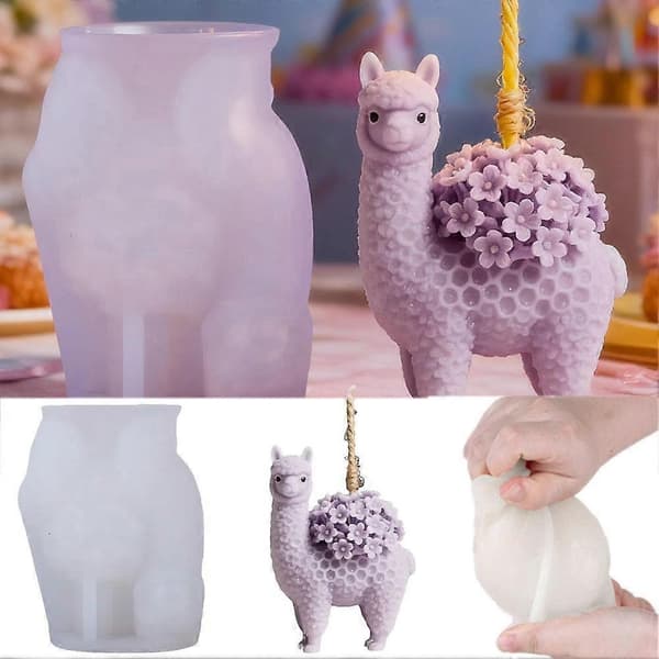 Födelsedag Kreativ Alpacka Liten Blomma Silikonform F0D8 A 1pcs